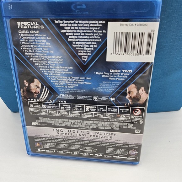 Xmen Origins Wolverine Superhero Blu-Ray Ultimate 2 Disc Edition PG13 Movie - Picture 2 of 5